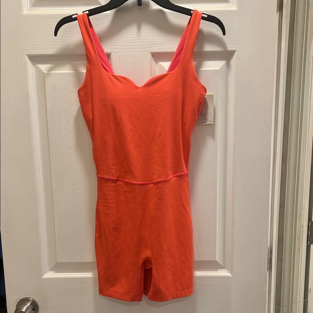 NWT Bright Orange Sleeveless Romper